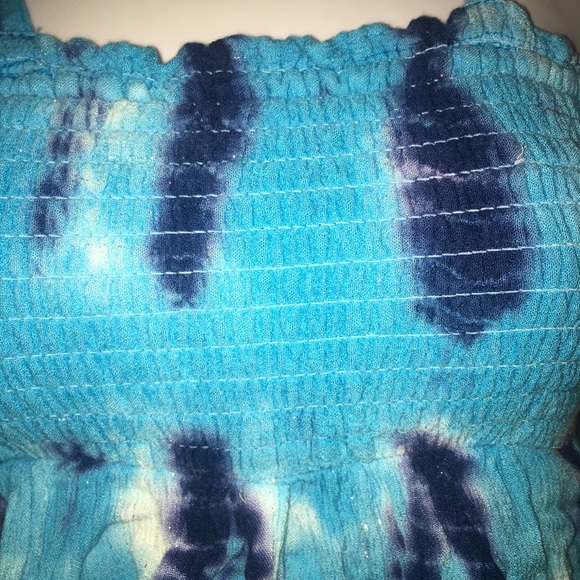 Justice girls tie dye blue dress Sz 14 , Will fit XXS adult. - Picture 3 of 5